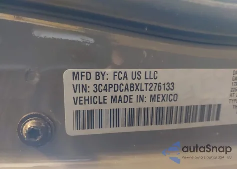 2020 Dodge Journey Se Value from USA, damaged, VIN 3C4PDCABXLT276133